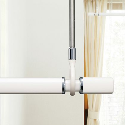 室内用物干竿セット ホワイト 最小1.45~最大2.54m QSC-25 1