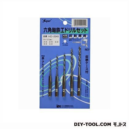 六角軸鉄工ドリル5PCS