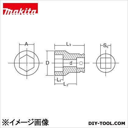 インパクト用六角ソケット30-78(ピン・Oリング付)30mm角ドライブ12.7mm 30-78mm A-43418 1