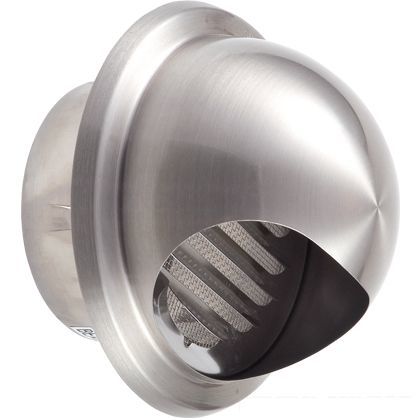 ワールド ステンレス丸型フード付ガラリ