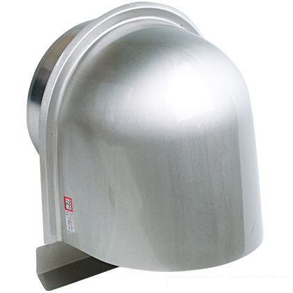 ワールド ステンレスD型フード付ガラリ FD付 ヘアーラインクリアー φ100mm WDFDT-100 1個