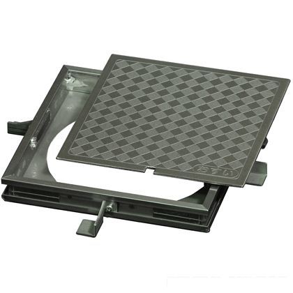 ファースト ステンレス フロアーハッチ 汚水桝化粧蓋用 枠外W200×D200mm FD-200 1