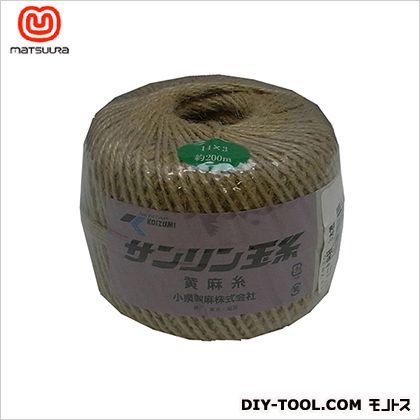 ジュート麻ひも3本撚り 約200m #14×3 1巻