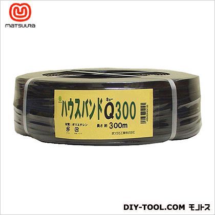 ハウスバンド(Qキュー)2芯 黒 10mm巾300m 1巻