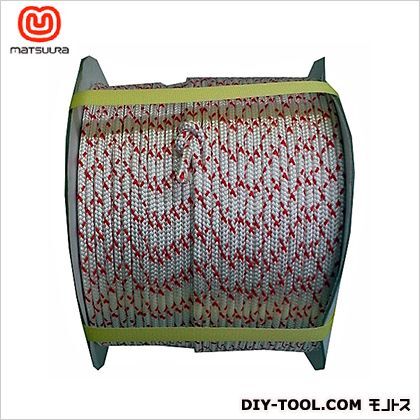 パイレンダブルコードドラム巻 赤白 6mm×200m PP-WCORD-6X200-DR 1巻
