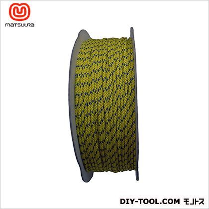 PPカラー8打ちコード(芯入り)ドラム巻 黄青 3mm×300m PP-COLORCORD-3X300-DR 1巻