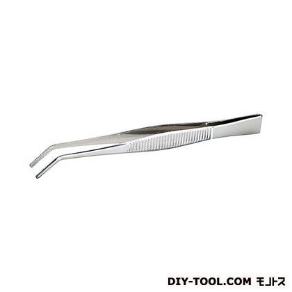 先曲ピンセット シルバー 125mm F-3 1点