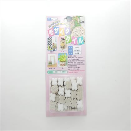 モザイクタイル フラワー 白 MG-172 100個