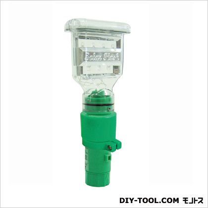 道路保安用品工事灯ソーラーフラッシュキャップ付 グリーン 4.9×24×11.5cm 1