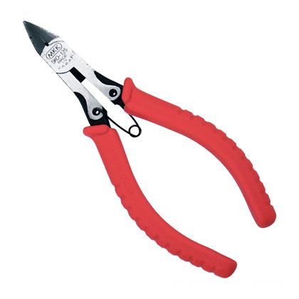 マイクロ精工ニッパー125mmバネ付 レッド 125×85×13mm HS-125M 1