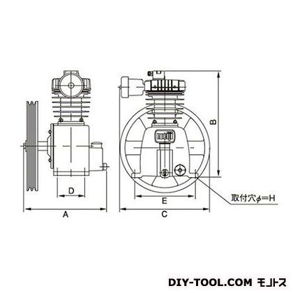 圧縮機本体 幅×奥行:286×263mm GNO-1C 1