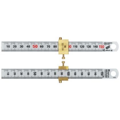 スケール快段目盛ディップス付 全長175mm×全幅32mm×厚さ5mm シルバー SV-150DKD