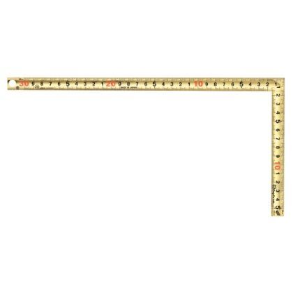 黄金曲尺 鳶 快段 両目盛 金色 全長160mm×全幅320mm×厚さ1.3mm GCT-30CKD 1