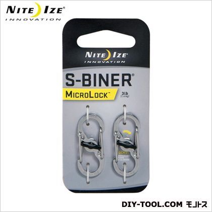 NiteIzeエスビナーマイクロロックスチール#0×2個入ステンレスシルバ ステンレスシルバー 35mm×15mm×7mm NI02668 1ヶ