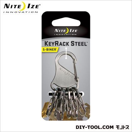 NiteIzeキーラックステンレススチールEX ステンレスシルバー 76.45mm×30.53mm×12.53mm NI02224 1ヶ