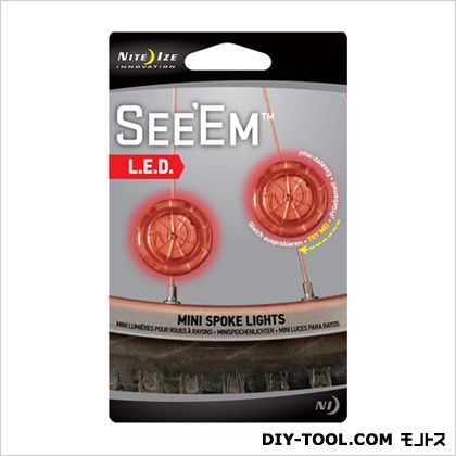 シーム ミニスポークライト 2P レッド 25.06mm×25.06mm×20.56mm NI01892 1ヶ
