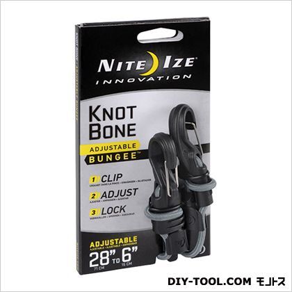 ノットボーン バンジー ブラック、グレー 635.00mm×21.84mm×26.75mm NI01540 1ヶ