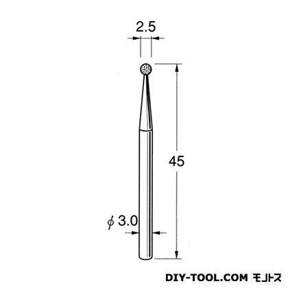 電着DIA砥石 先端径:2.5粒度:#150 D3025 1