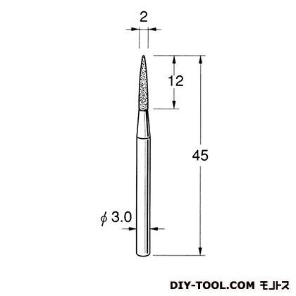 電着DIA砥石 先端径:2粒度:#150 D3320 1