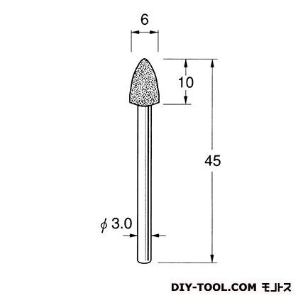 電着DIA砥石 先端径:6粒度:#150 D3360 1