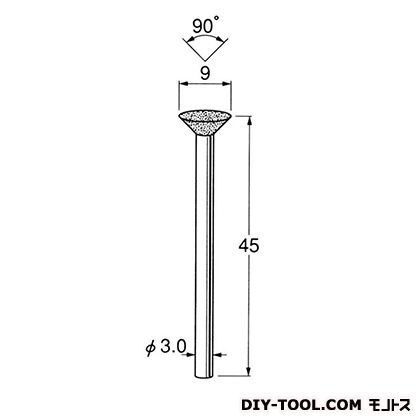 電着DIA砥石 先端径:9粒度:#150 D3822 1