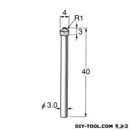 電着DIA砥石 先端径:4粒度:#150 D3831 1