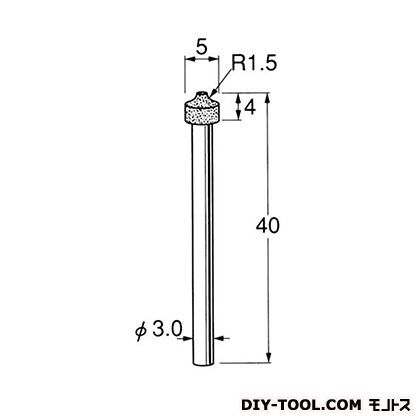 電着DIA砥石 先端径:5粒度:#150 D3832 1