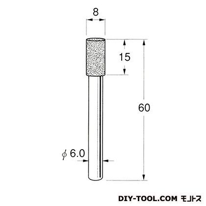電着DIA砥石 先端径:8粒度:#120 D4618 1