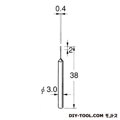 電着DIA砥石 先端径:0.4粒度:#600 D5304 1
