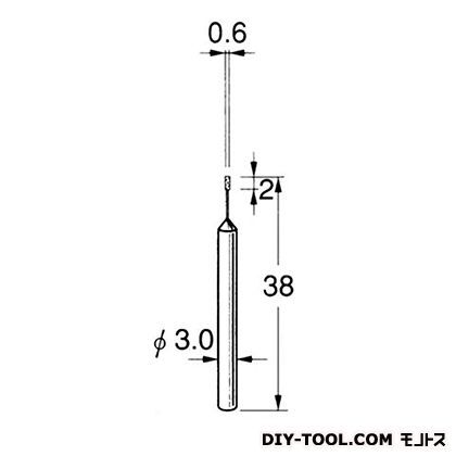 電着DIA砥石 先端径:0.6粒度:#325 D5306 1