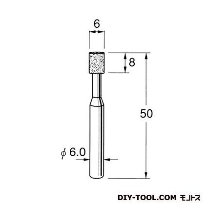 電着DIA砥石 先端径:6粒度:#120 D5606 1