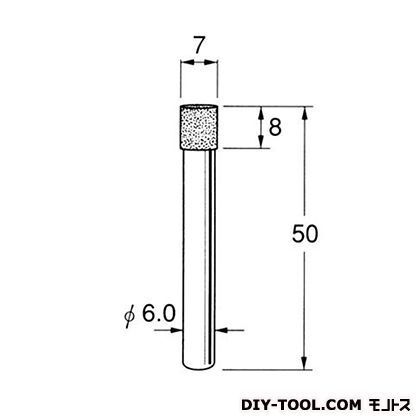 電着DIA砥石 先端径:7粒度:#120 D5607 1