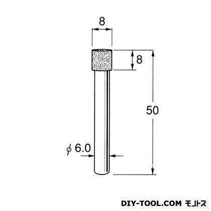 電着DIA砥石 先端径:8粒度:#120 D5608 1