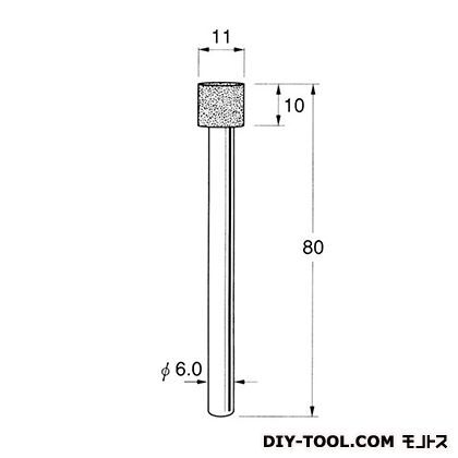 電着DIA砥石 先端径:11粒度:#80 D5611 1