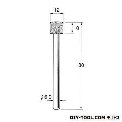 電着DIA砥石 先端径:12粒度:#80 D5612 1