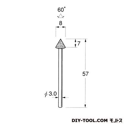 電着DIA砥石 先端径:8粒度:#200 D5711 1