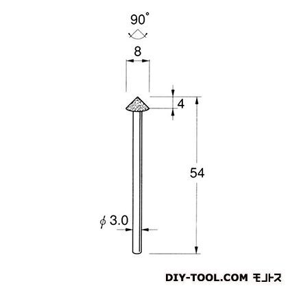 電着DIA砥石 先端径:8粒度:#200 D5721 1