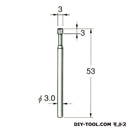 電着DIA砥石 先端径:3粒度:#170 D6103 1