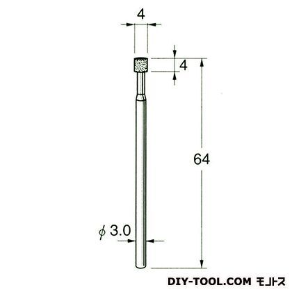 電着DIA砥石 先端径:4粒度:#170 D6104 1