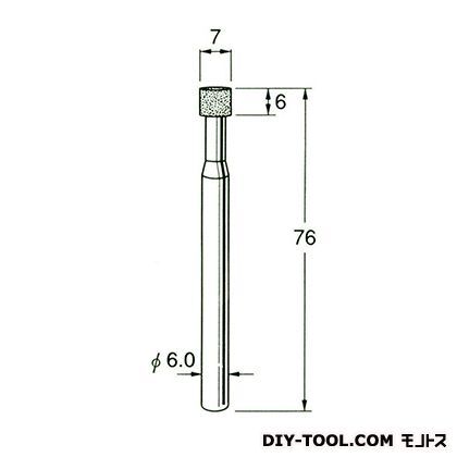 電着DIA砥石 先端径:7粒度:#170 D6207 1