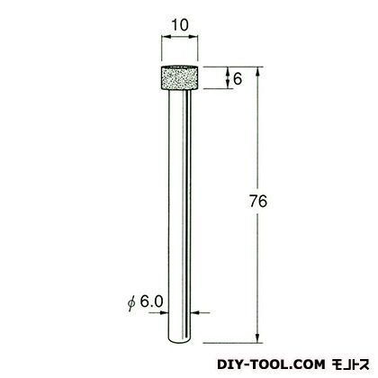 電着DIA砥石 先端径:10粒度:#170 D6210 1