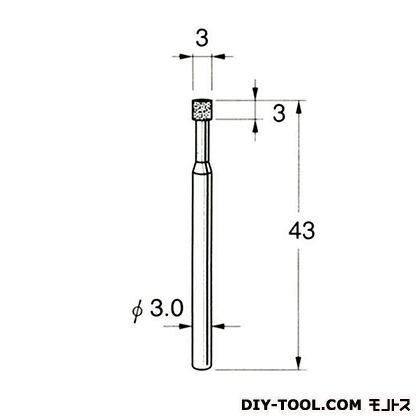 電着DIA砥石 先端径:3粒度:#170 D7103 1