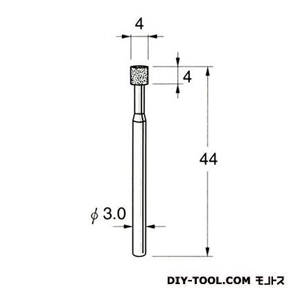 電着DIA砥石 先端径:4粒度:#170 D7104 1