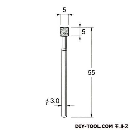 電着DIA砥石 先端径:5粒度:#170 D7105 1