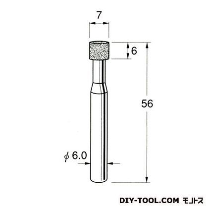 電着DIA砥石 先端径:7粒度:#170 D7207 1