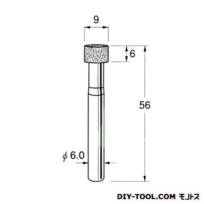 電着DIA砥石 先端径:9粒度:#170 D7209 1