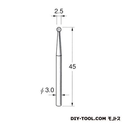 ボラゾン砥石 先端径:2.5粒度:#150 N1025 1