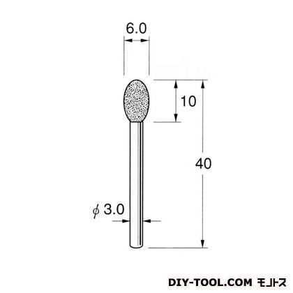 ボラゾン砥石 先端径:6.0粒度:#150 N1760 1