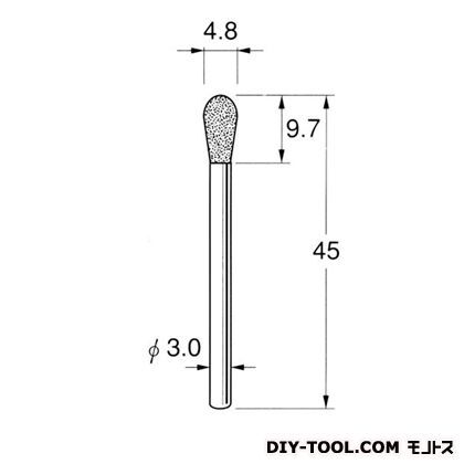 ボラゾン砥石 先端径:4.8粒度:#150 N1840 1