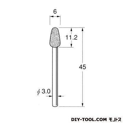ボラゾン砥石 先端径:6粒度:#150 N1860 1